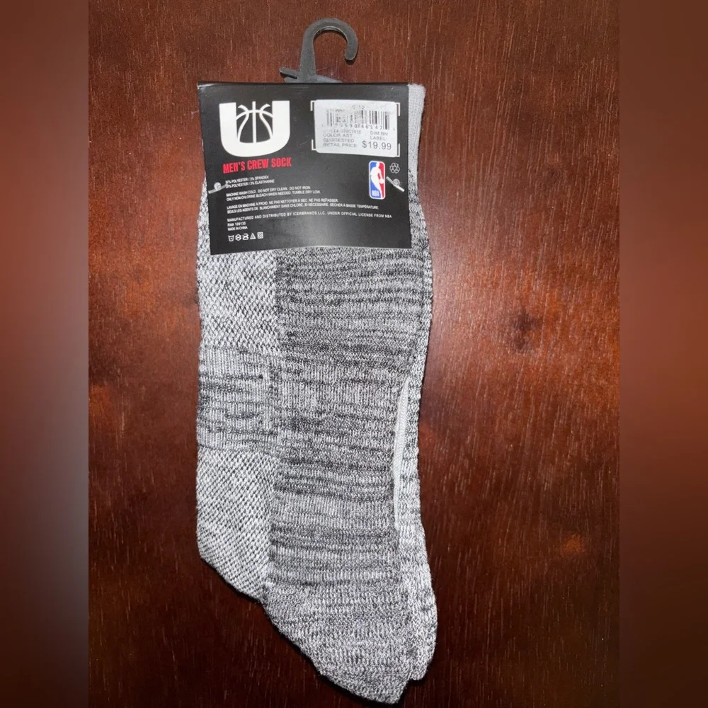 NBA Ultra Game New Jersey Nets Men’s Crew Socks 3 Pair Shoe Size 6-12